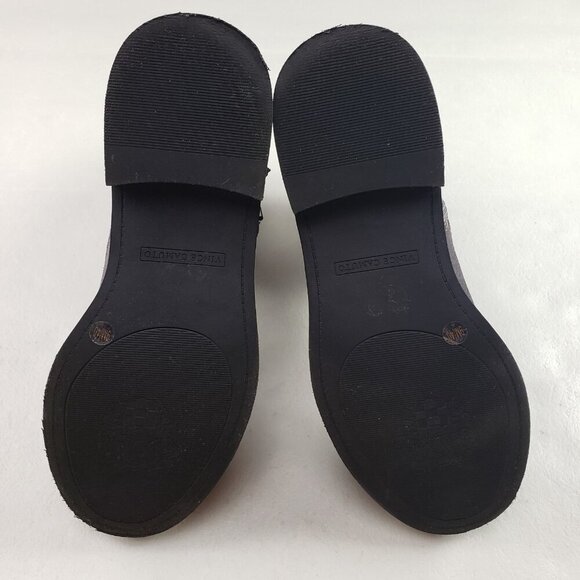 Vince Camuto Bobette Biker Boot Womens 9 Gray Suede Buckles Chunky Combat Stud - Picture 9 of 13